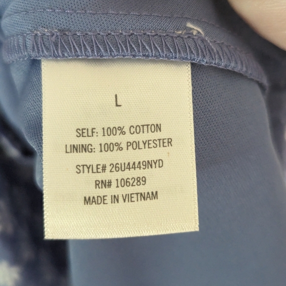 NWT💙 Francesca's Qwinn Ladder Trim Blue Mini Dress Sz Large - Picture 8 of 8